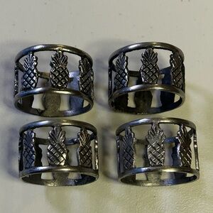 Pier 1 Silver Pineapple Napkin Rings
